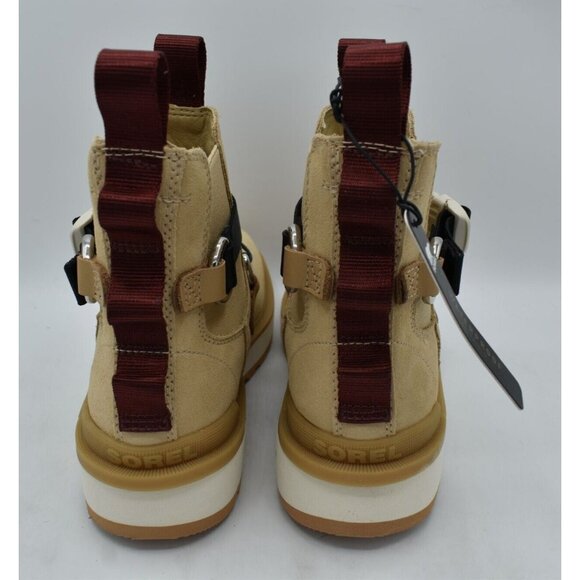 Sorel Women Size 7 Hi-Line EQ Chalk Ceramic Suede Waterproof Chelsea Boots Shoes - Picture 4 of 10
